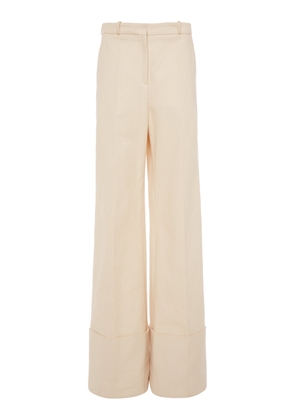Del Core Cotton Wide-Leg Trousers - Moda Operandi