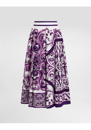 Dolce & Gabbana Majolica-print Pleated Skirt - Woman Skirts Multicolor 48