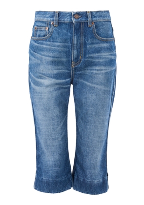 Chloé High-Rise Denim Capri Shorts - Moda Operandi