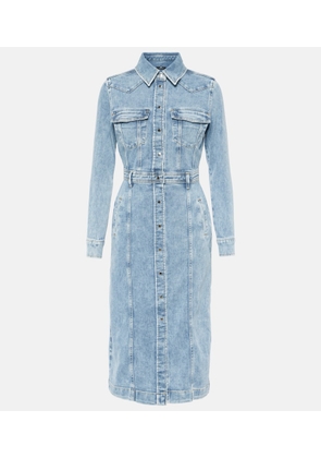 7 For All Mankind Luxe denim midi dress