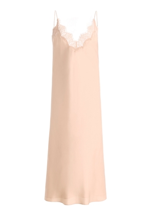 Róhe Lace-Trimmed Silk Midi Camisole Dress - Moda Operandi