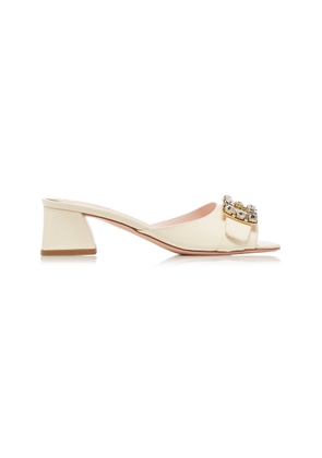 Roger Vivier Bikiviv Buckle-Embellished Patent Leather Mules - Moda Operandi