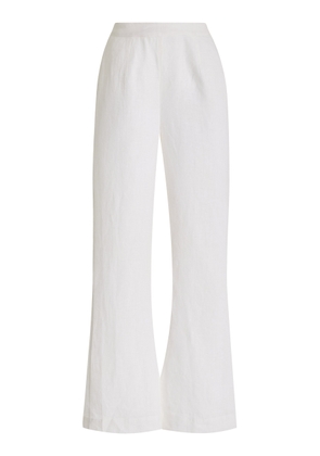 Posse Exclusive Tia High-Waisted Linen Flared-Leg Pants - Moda Operandi