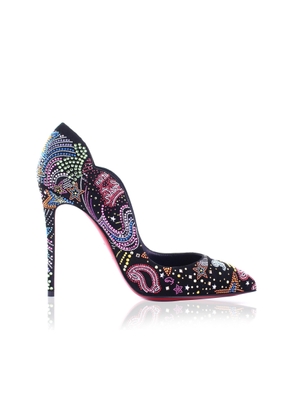 Christian Louboutin Hot Chick 100mm Crystal-Embellished Leather Pumps - Moda Operandi