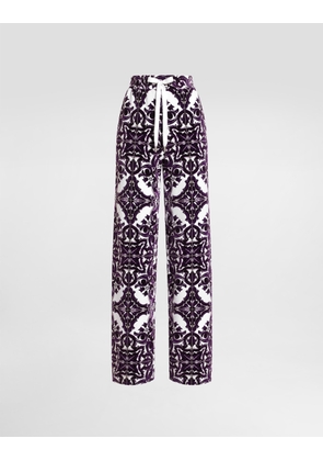 Dolce & Gabbana Majolica-print Trousers - Woman Pants And Shorts Multicolor 42