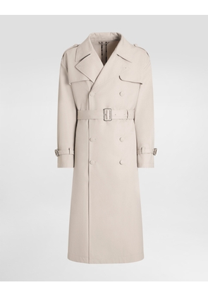 Dolce & Gabbana Double-breasted Trench Coat - Man Coats And Jackets Beige 46