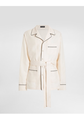 Dolce & Gabbana Linen Fabric Pajama Jacket - Man Underwear And Loungewear White 48