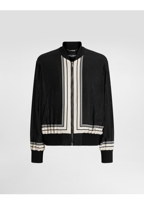 Dolce & Gabbana Printed Oversized Bomber Jacket - Man Coats And Jackets Multicolor 48