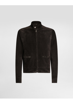 Dolce & Gabbana Calfskin Jacket - Man Coats And Jackets Brown 48