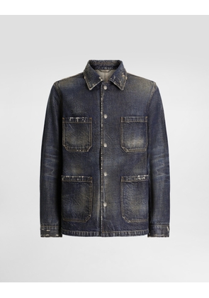 Dolce & Gabbana Denim Jacket - Man Denim Multi-colored 46
