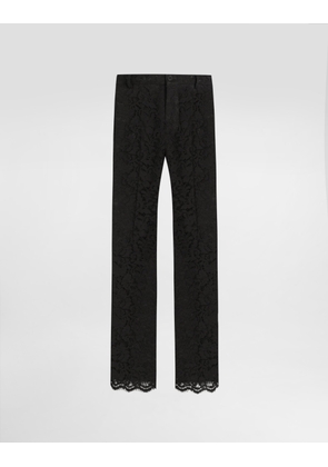 Dolce & Gabbana Cordonetto Lace Trousers - Man Pants And Shorts Black 56