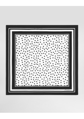 Dolce & Gabbana Polka Dots Silk Twill Scarf 70x70 - Man Scarves And Silks Multicolor Onesize