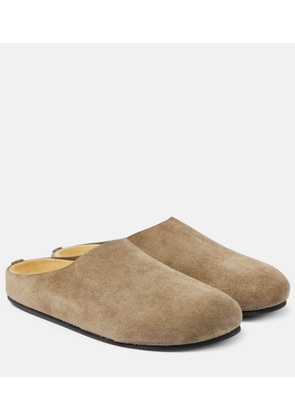 The Row Hugo suede mules