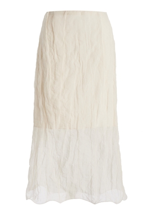 Brandon Maxwell The James Low-Rise Metallic Organza Midi Skirt - Moda Operandi