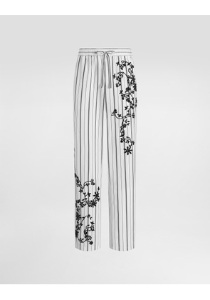 Dolce & Gabbana Vanity Trousers With Embroidery - Man Pants And Shorts Multi-colored 48