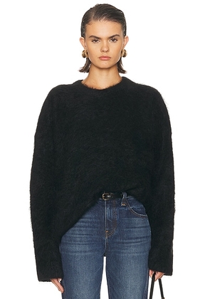 Toteme Boxy Alpaca Knit Sweater in Black - Black. Size XS-S (also in M-L).