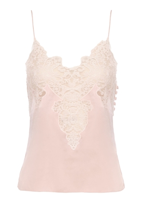 Chloé Lace-Trimmed Silk Satin Lingerie Top - Moda Operandi