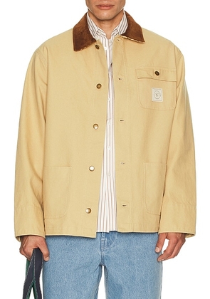 Sporty & Rich Srhwc Painters Jacket in Tan - Brown. Size M (also in L, S, XL/1X).