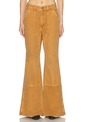 Polo Ralph Lauren Flare Canvas Pant in Dark Beech - Tan. Size 4 (also in 0, 6, 8).