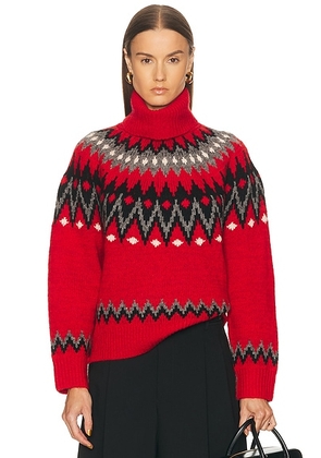 Polo Ralph Lauren Turtleneck Sweater in Fireside Red Multi - Red. Size L (also in S).