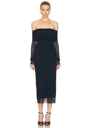 Ralph Lauren Collection Audria Long Dress in Icon Navy - Navy. Size 2 (also in 0, 4, 6).