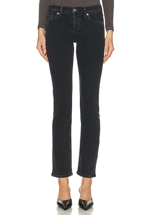 RE/DONE The Slim Cig Jeans in Back To Black - Black. Size 24 (also in 23, 25, 26, 28, 31).