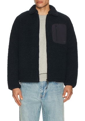 Percival Fleece Jacket in Navy - Navy. Size S (also in XL/1X).