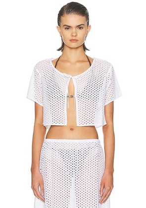 Solid & Striped The Shannon Top in Optic White - White. Size M (also in L, S, XS).