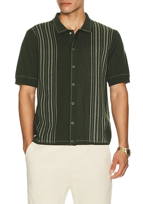 Percival Accolades Knitted Shirt in Forest - Green. Size S (also in L, M, XL/1X).
