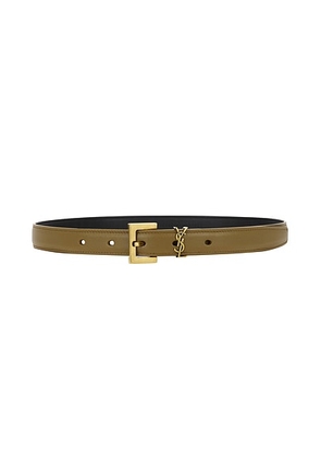 Saint Laurent Cassandre Belt in Dry Lagoon - Black. Size 70 (also in 65, 75, 80, 85, 90).