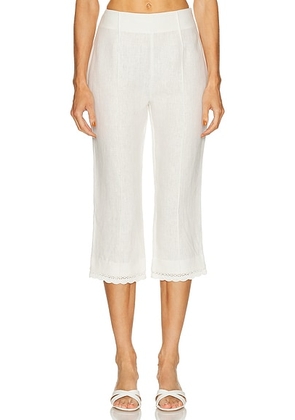 Posse Effi Capri Pant in Cream - Cream. Size M (also in S, L).