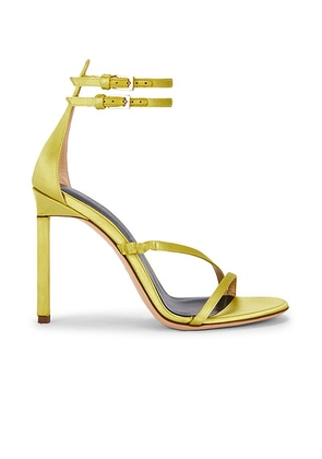 TOM FORD Satin Ankle Strap Sandal in Canary Yellow - Yellow. Size 37 (also in 36, 37.5, 38.5, 39.5).