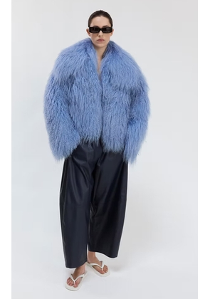 UTZON Jaci Oversized Long-Hair Shearling Jacket - Moda Operandi