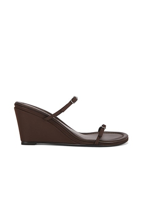 St. Agni Petit Belt Detail Wedge in Mocha - Chocolate. Size 39 (also in 36).