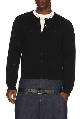 Spencer Badu Button Cardigan in Black - Black. Size M (also in L, XL).