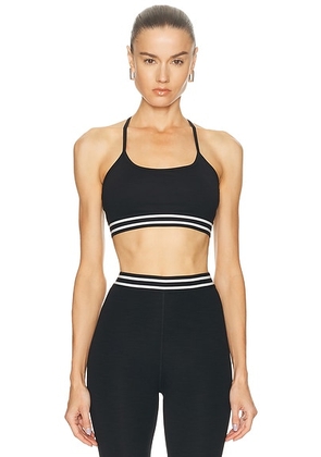 Splits59 Cali Active Rib Sports Bra in Black - Black. Size M (also in L, S, XL, XS).