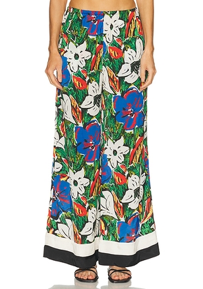 SIMONMILLER Nella Pant in Tropical Floral Print Combo - Green. Size M (also in XS, S).