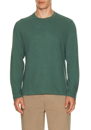 Theory Delroy Long Sleeve Tee in Dark Feldspar Green - Green. Size M (also in L, S, XXL/2X).