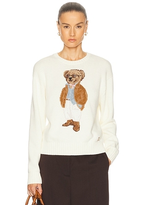 Polo Ralph Lauren Bear Sweater in Parchment Cream - Cream. Size S (also in XL).