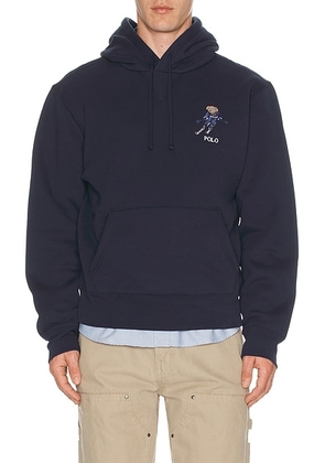Polo Ralph Lauren Novelty Active Bear Hoodie in Worth Navy - Orange. Size M (also in L, S, XL/1X).