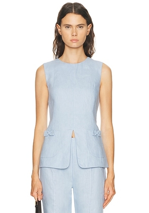 Posse Harper Vest in Blue - Baby Blue. Size S (also in L, XS).