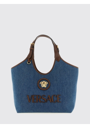 Tote Bag VERSACE Woman color Denim