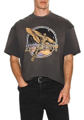 REPRESENT Golden Tour Tee in Sun Fade Grey - Grey. Size M (also in L, S, XL/1X).