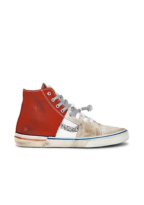 Paul Easterlin Caly Star Sneakers in Off White & Red - White,Red. Size 42 (also in 41, 43, 44).