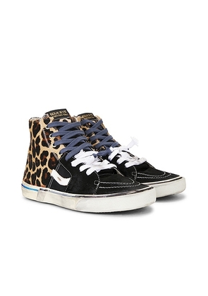 Paul Easterlin Caly Star Sneakers in Leopard & Black - Black,Brown. Size 42 (also in 41, 43, 44, 45, 46).