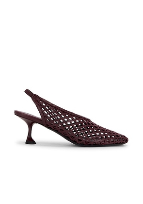 Proenza Schouler Tee Perforated Slingback Pump in Currant - Wine. Size 37 (also in 36, 39, 40, 41).