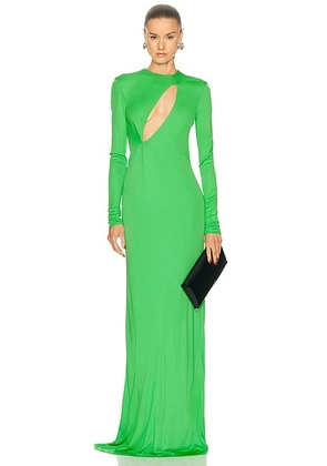 TOM FORD Long Sleeve Evening Dress in Green Clover - Green. Size 40 (also in 42).