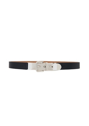 Ralph Lauren Collection Skinny Belt in Lux Navy - Navy. Size XS (also in L).
