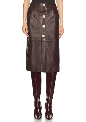 TOVE Pilar Skirt in Burgundy - Burgundy. Size 36 (also in 38, 40).