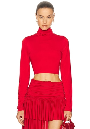SIEDRES Georgie Top in Red - Red. Size L (also in XS, S, M).